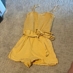 Yellow Linen Romper